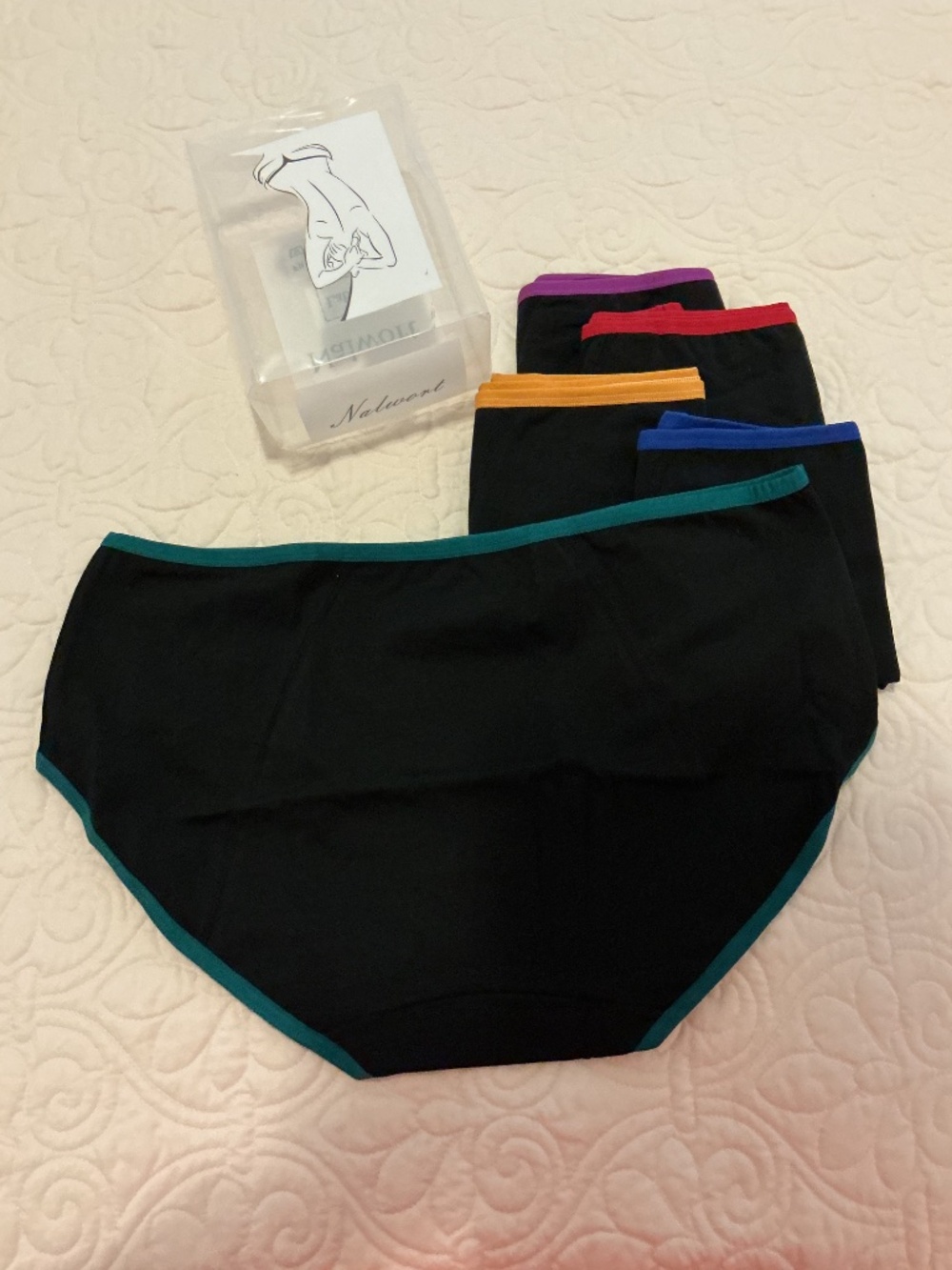 Nalwort Womens Underwear Menstrual Period Postpartum Cotton Panties 5 Pack XXL - Picture 2 of 3